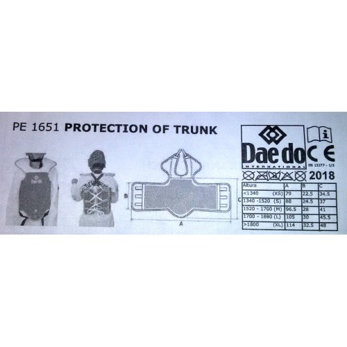 Захист корпусу (жилет) "Daedo"