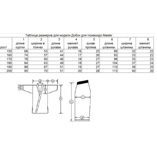Добок Master Daedo ТА 2005