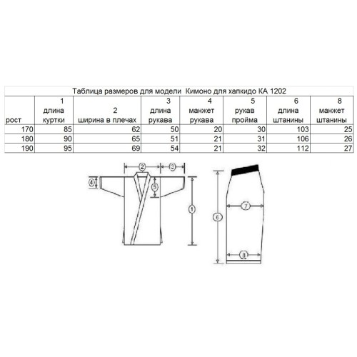 Кімоно для хапкідо Daedo KA 1202